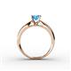 4 - Adsila Blue Topaz Solitaire Engagement Ring 