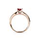 4 - Adsila Red Garnet Solitaire Engagement Ring 