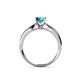 4 - Adsila Blue Diamond Solitaire Engagement Ring 
