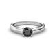 1 - Adsila Black Diamond Solitaire Engagement Ring 