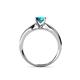 4 - Adsila London Blue Topaz Solitaire Engagement Ring 