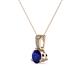 2 - Florin Blue Sapphire and Diamond Pendant 
