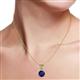 3 - Florin Blue Sapphire and Diamond Pendant 