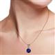 3 - Florin Blue Sapphire and Diamond Pendant 