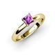 3 - Bianca Princess Cut Amethyst Solitaire Engagement Ring 