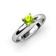 3 - Bianca Princess Cut Peridot Solitaire Engagement Ring 