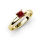 3 - Bianca Princess Cut Red Garnet Solitaire Engagement Ring 