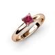 3 - Bianca Princess Cut Rhodolite Garnet Solitaire Engagement Ring 