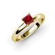 3 - Bianca Princess Cut Ruby Solitaire Engagement Ring 
