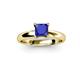 2 - Bianca Princess Cut Blue Sapphire Solitaire Engagement Ring 