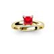 2 - Bianca Princess Cut Red Garnet Solitaire Engagement Ring 