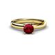 1 - Bianca 6.00 mm Round Ruby Solitaire Engagement Ring 