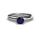 1 - Bianca 6.00 mm Round Blue Sapphire Solitaire Engagement Ring 