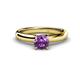 1 - Bianca 6.50 mm Round Amethyst Solitaire Engagement Ring 
