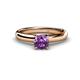1 - Bianca 6.50 mm Round Amethyst Solitaire Engagement Ring 