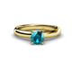 1 - Bianca 6.50 mm Round London Blue Topaz Solitaire Engagement Ring 