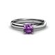 1 - Bianca Amethyst Solitaire Ring  