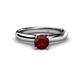 1 - Bianca Red Garnet Solitaire Ring  