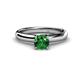 1 - Bianca Emerald Solitaire Ring  