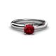 1 - Bianca Ruby Solitaire Ring  