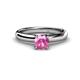 1 - Bianca Pink Sapphire Solitaire Engagement Ring 