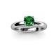 2 - Bianca 6.00 mm Round Emerald Solitaire Engagement Ring 