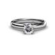 1 - Bianca GIA Certified 6.50 mm Round Diamond Solitaire Engagement Ring 