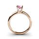4 - Bianca 6.50 mm Round Pink Tourmaline Solitaire Engagement Ring 