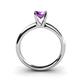 4 - Bianca 6.50 mm Round Amethyst Solitaire Engagement Ring 