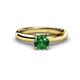 1 - Bianca 6.00 mm Round Emerald Solitaire Engagement Ring 