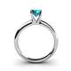 4 - Bianca 6.50 mm Round London Blue Topaz Solitaire Engagement Ring 