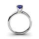 4 - Bianca 6.00 mm Round Blue Sapphire Solitaire Engagement Ring 
