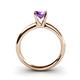 4 - Bianca 6.50 mm Round Amethyst Solitaire Engagement Ring 