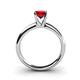 4 - Bianca Ruby Solitaire Ring  
