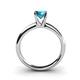 4 - Bianca Blue Diamond Solitaire Ring  