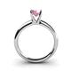 4 - Bianca 6.50 mm Round Pink Tourmaline Solitaire Engagement Ring 