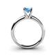 4 - Bianca 6.50 mm Round Blue Topaz Solitaire Engagement Ring 