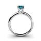 4 - Bianca 6.00 mm Round Blue Diamond Solitaire Engagement Ring 