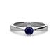 1 - Isla 5.00 mm Round  Blue Sapphire Solitaire Engagement Ring  