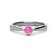 1 - Isla 5.00 mm Round  Pink Sapphire Solitaire Engagement Ring  