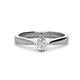1 - Isla 5.00 mm Round  White Sapphire Solitaire Engagement Ring  