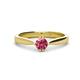 1 - Isla 5.00 mm Round  Pink Tourmaline Solitaire Engagement Ring  