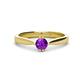 1 - Isla 5.00 mm Round  Amethyst Solitaire Engagement Ring  