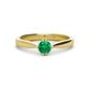 1 - Isla 5.00 mm Round  Emerald Solitaire Engagement Ring  