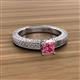 3 - Kaelan 6.00 mm Princess Cut Pink Tourmaline Solitaire Engagement Ring 