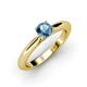3 - Akila Blue Topaz Solitaire Engagement Ring 