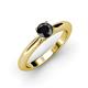 3 - Akila Black Diamond Solitaire Engagement Ring 