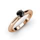 3 - Akila Black Diamond Solitaire Engagement Ring 