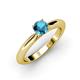 3 - Akila Blue Diamond Solitaire Engagement Ring 