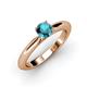 3 - Akila London Blue Topaz Solitaire Engagement Ring 